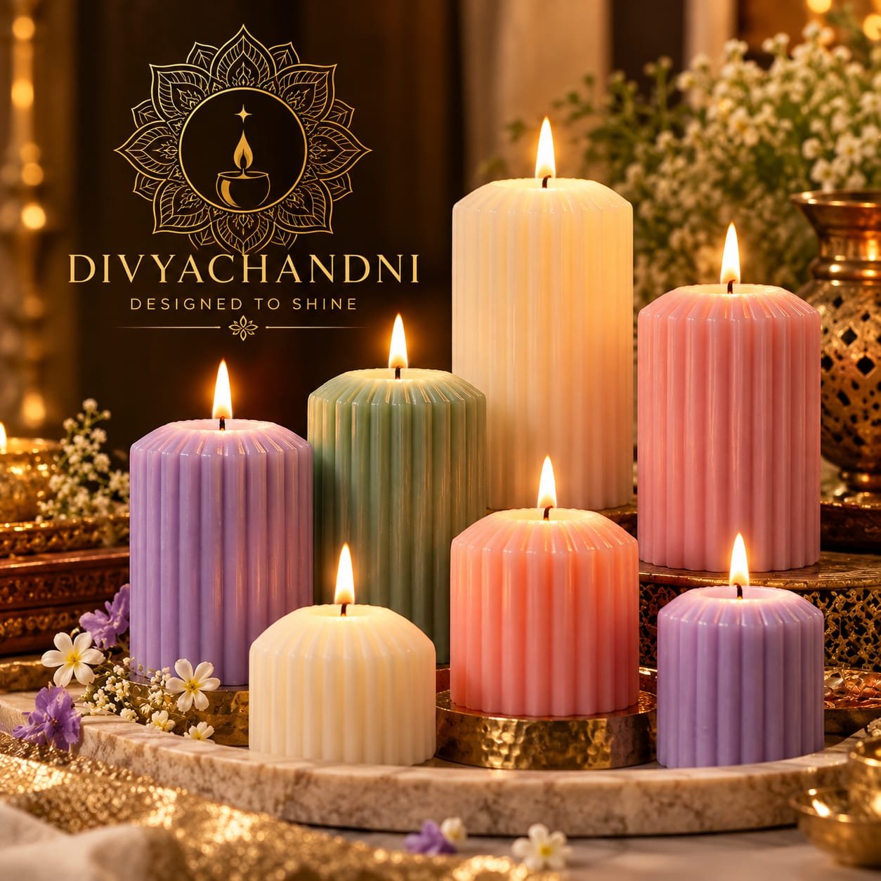 Scented pillar candles