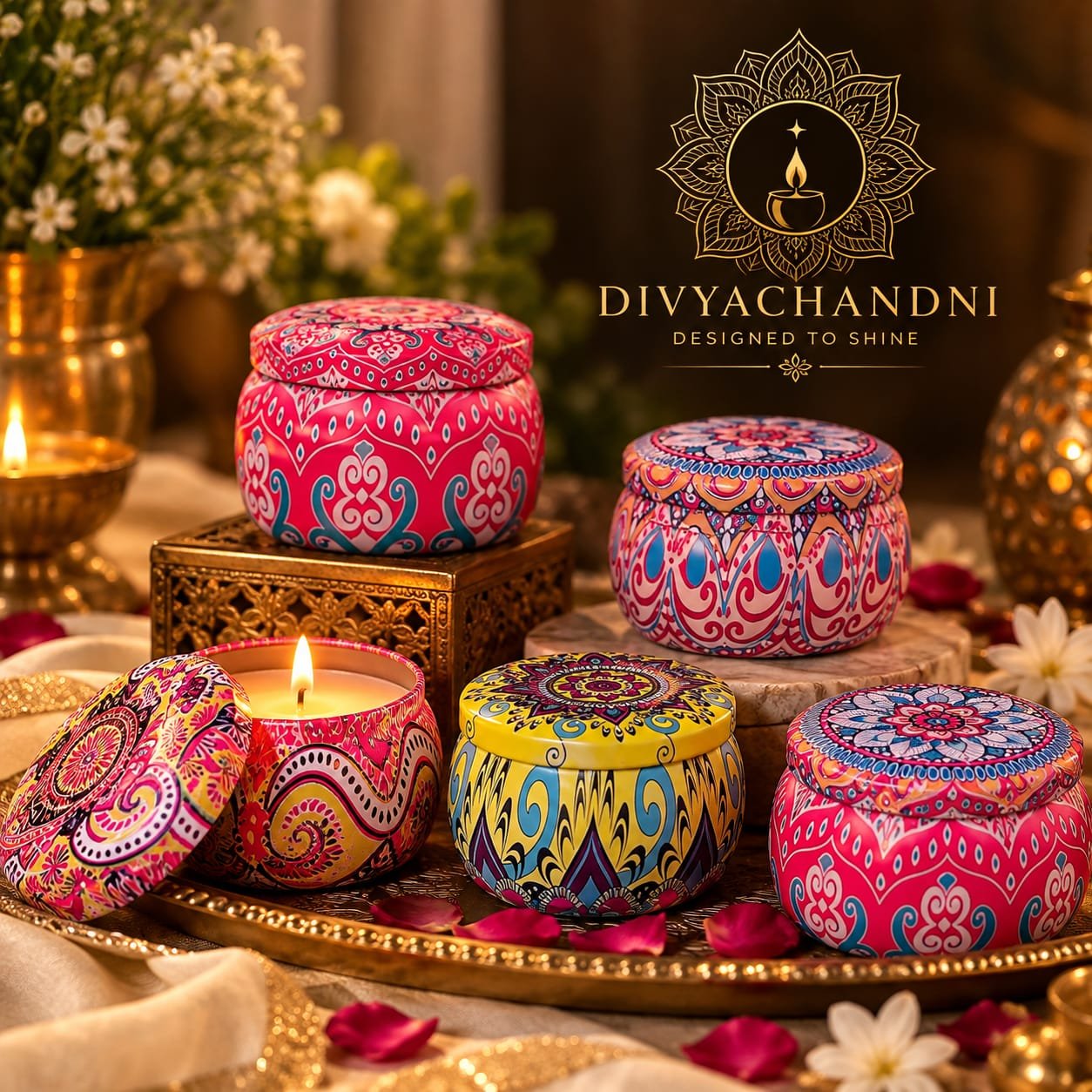 Scented mandala candles